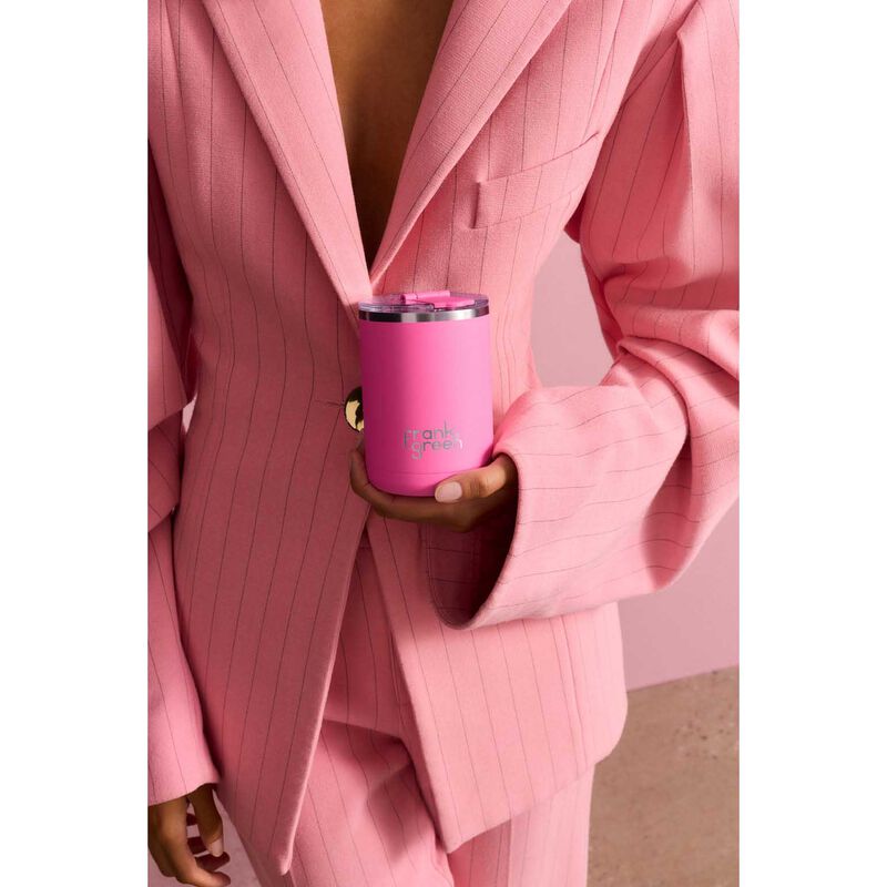 frank green 12oz Ceramic Cup with Hinged Lid Bubblegum Blast image number 1